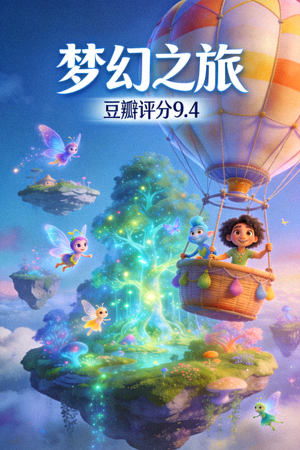 动画电影《梦幻之旅》海报 - 4K高清，豆瓣评分9.4