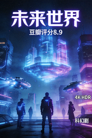 科幻剧《未来世界》海报 - 4K HDR，豆瓣评分8.9